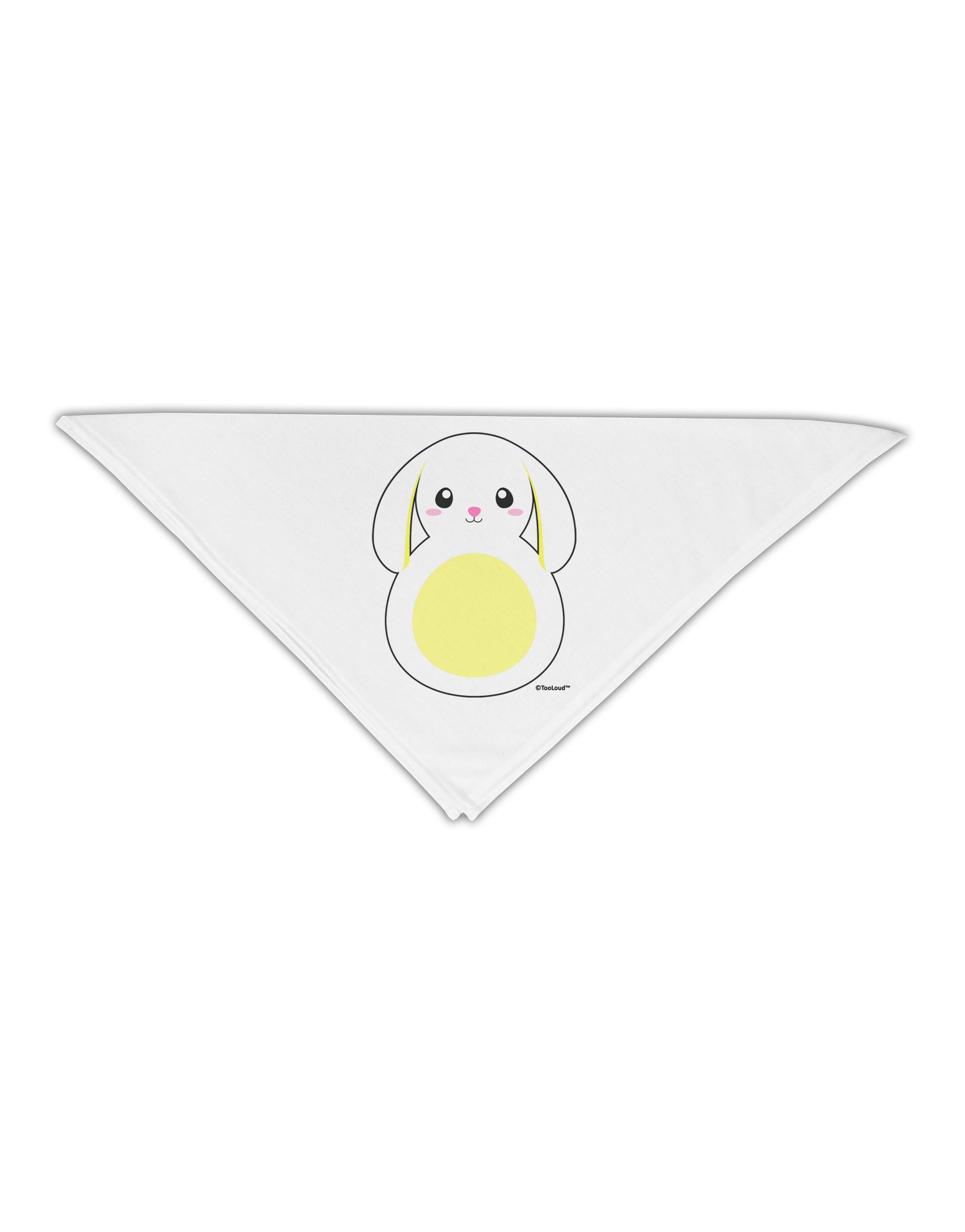 Cute Bunny with Floppy Ears - Yellow Adult 19&#x22; Square Bandana by TooLoud-Square Bandanas-TooLoud-White-One-Size-Adult-Davson Sales