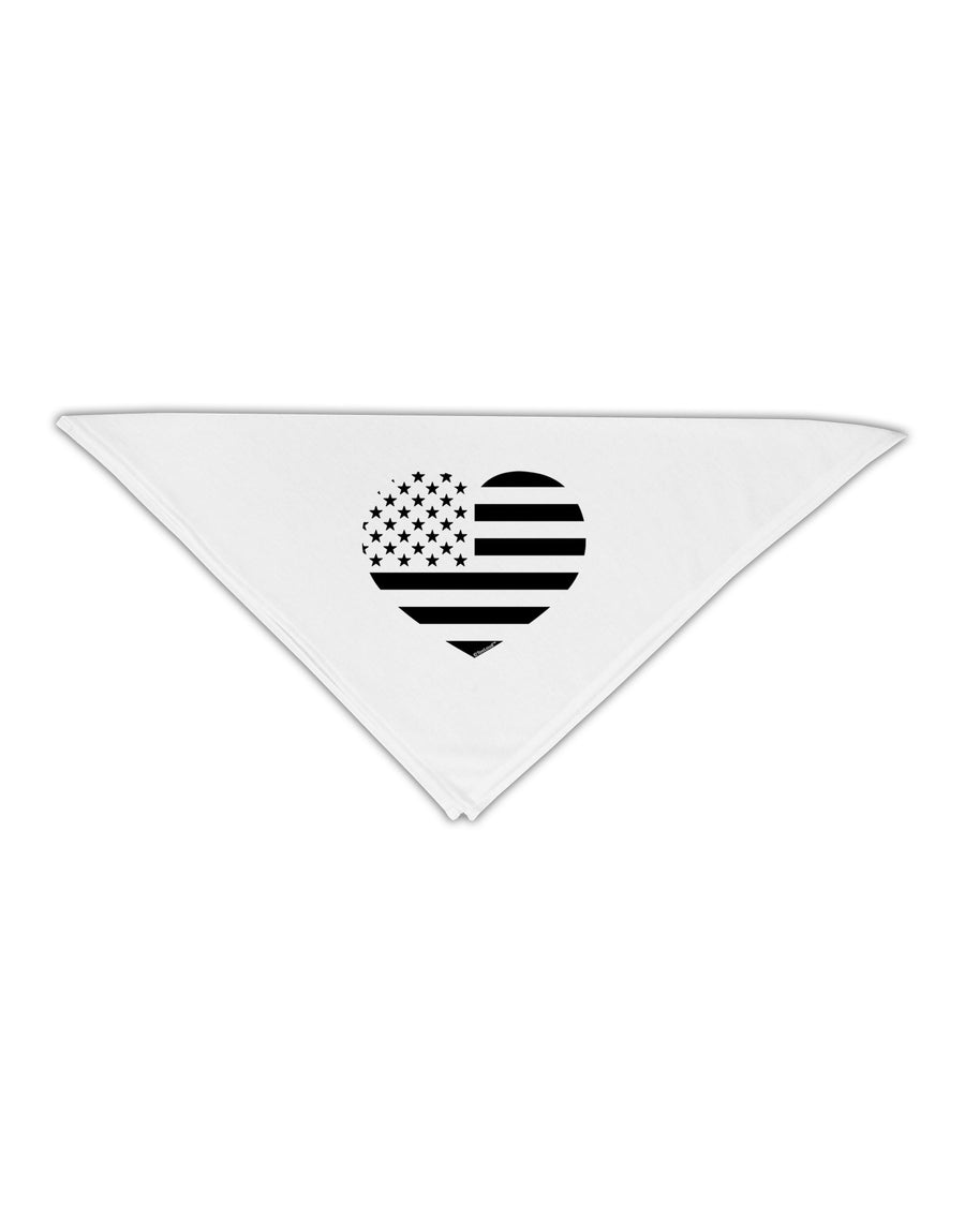 American Flag Heart Design - Stamp Style Adult 19&#x22; Square Bandana by TooLoud-Square Bandanas-TooLoud-White-One-Size-Adult-Davson Sales
