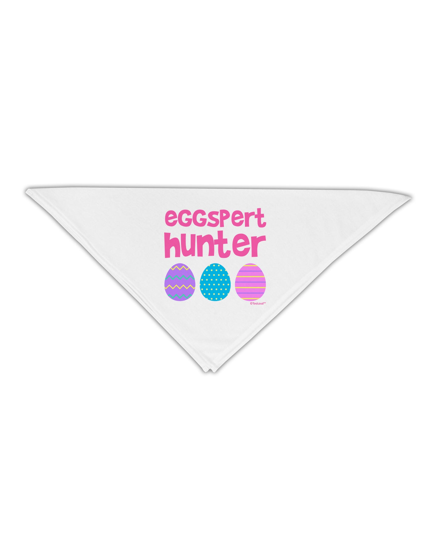 TooLoud Eggspert Hunter - Easter - Pink Adult 19" Square Bandana-Square Bandanas-TooLoud-White-One-Size-Adult-Davson Sales