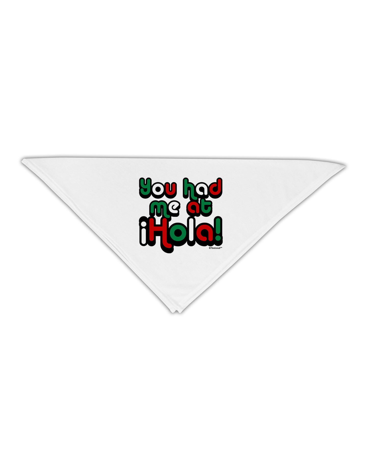 You Had Me at Hola - Mexican Flag Colors Adult 19" Square Bandana by TooLoud-Square Bandanas-TooLoud-White-One-Size-Adult-Davson Sales