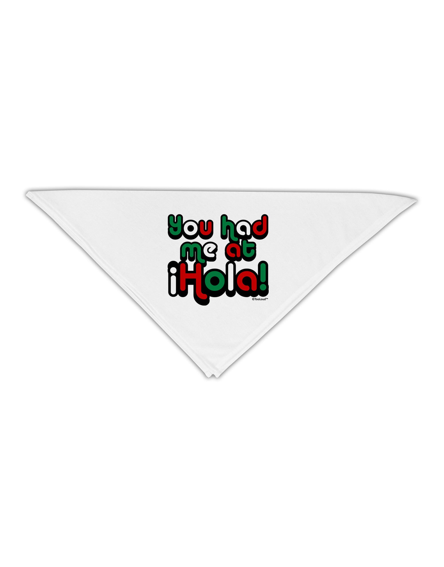 You Had Me at Hola - Mexican Flag Colors Adult 19" Square Bandana by TooLoud-Square Bandanas-TooLoud-White-One-Size-Adult-Davson Sales