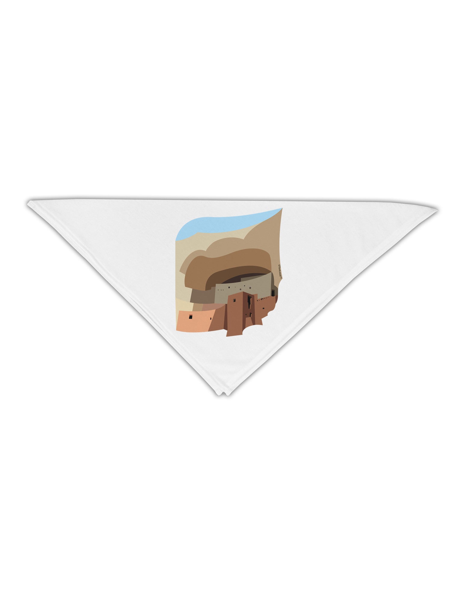 Montezuma Castle Artwork Adult 19" Square Bandana-Square Bandanas-TooLoud-White-One-Size-Adult-Davson Sales