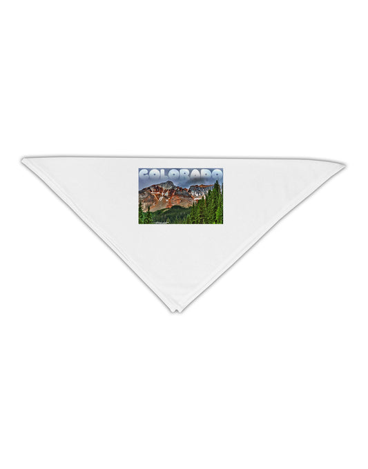 Colorado Mountains Forrest Text Adult 19&#x22; Square Bandana-Square Bandanas-TooLoud-White-One-Size-Adult-Davson Sales