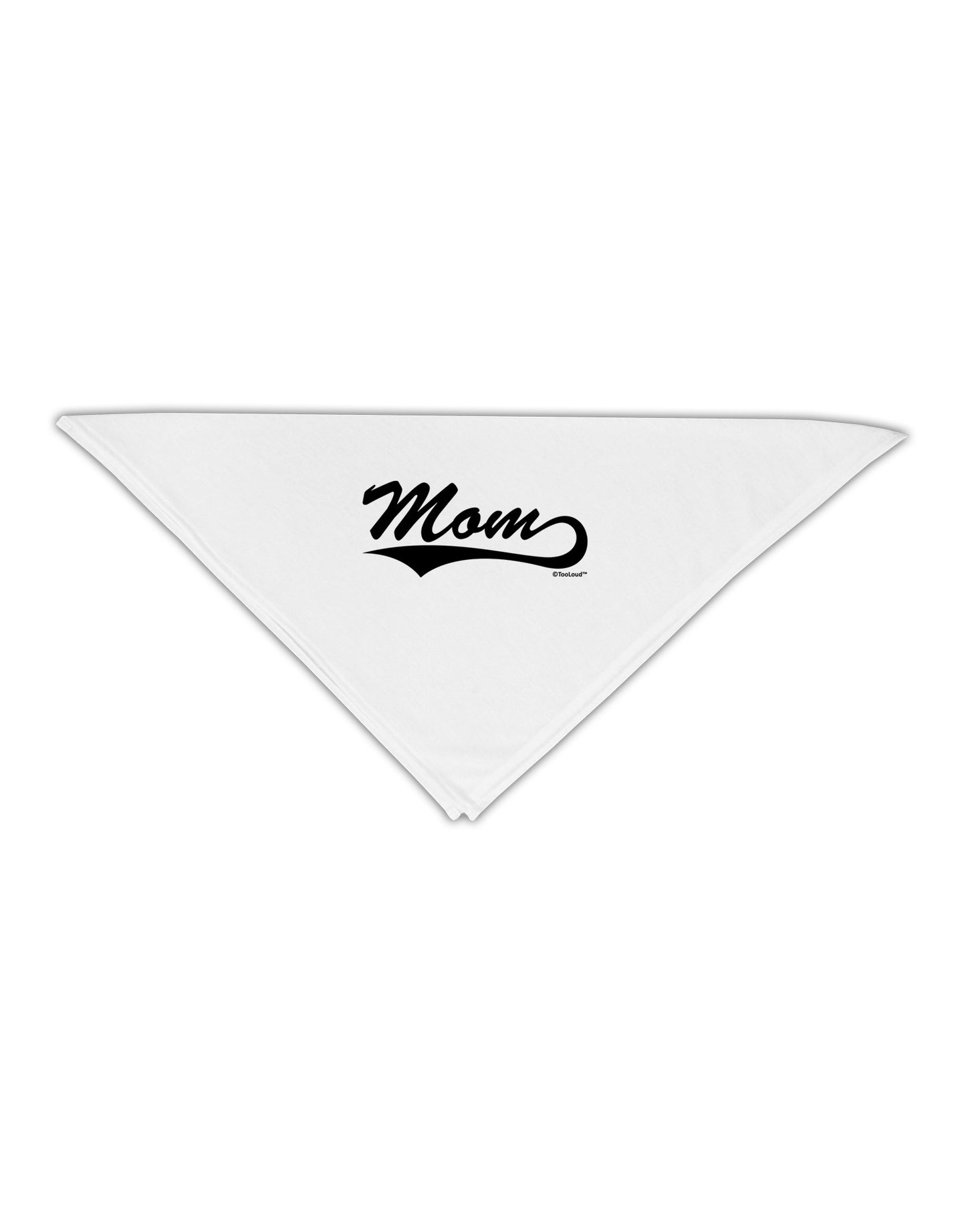Mom - Sports Tail Script Adult 19" Square Bandana by TooLoud-Square Bandanas-TooLoud-White-One-Size-Adult-Davson Sales