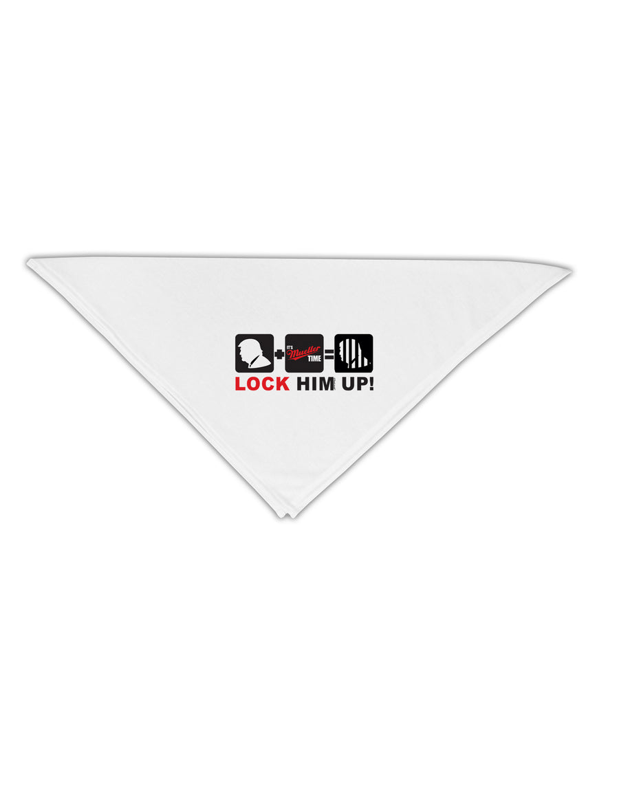 Lock Him Up Anti-Trump Funny Adult 19&#x22; Square Bandana by TooLoud-Square Bandanas-TooLoud-White-One-Size-Adult-Davson Sales