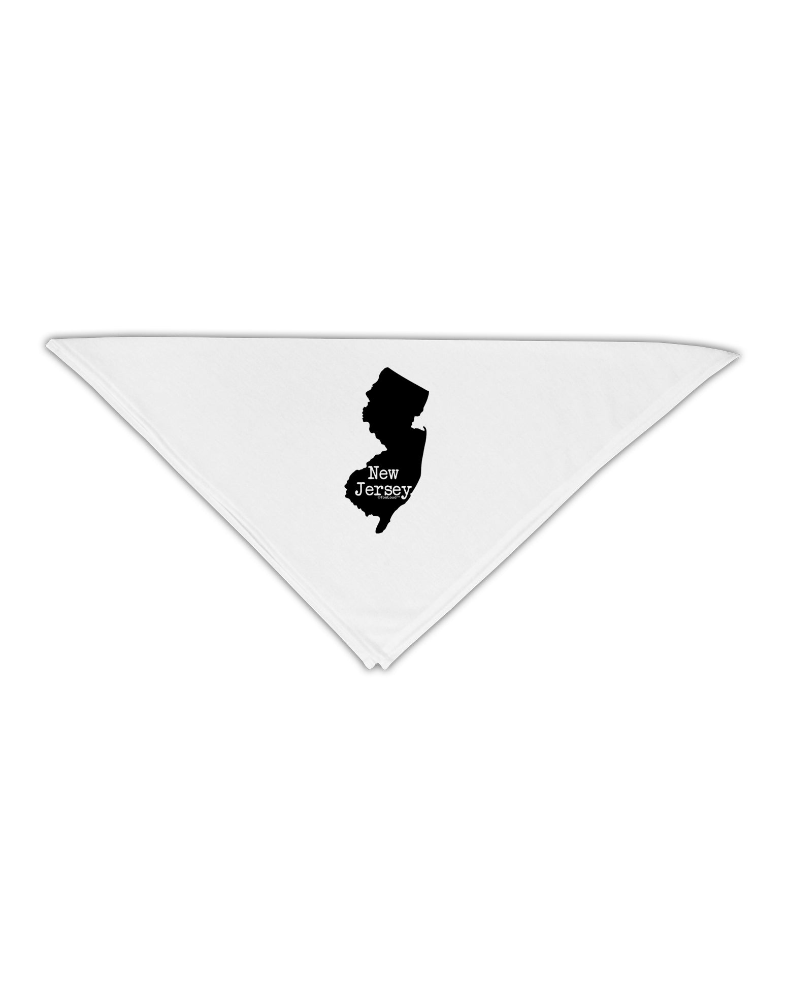 New Jersey - United States Shape Adult 19" Square Bandana by TooLoud-Square Bandanas-TooLoud-White-One-Size-Adult-Davson Sales