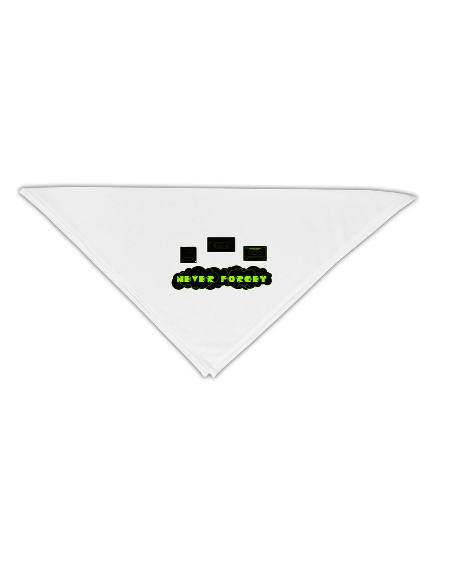 Never Forget Retro 80's Funny Adult 19&#x22; Square Bandana by TooLoud-Square Bandanas-TooLoud-White-One-Size-Adult-Davson Sales
