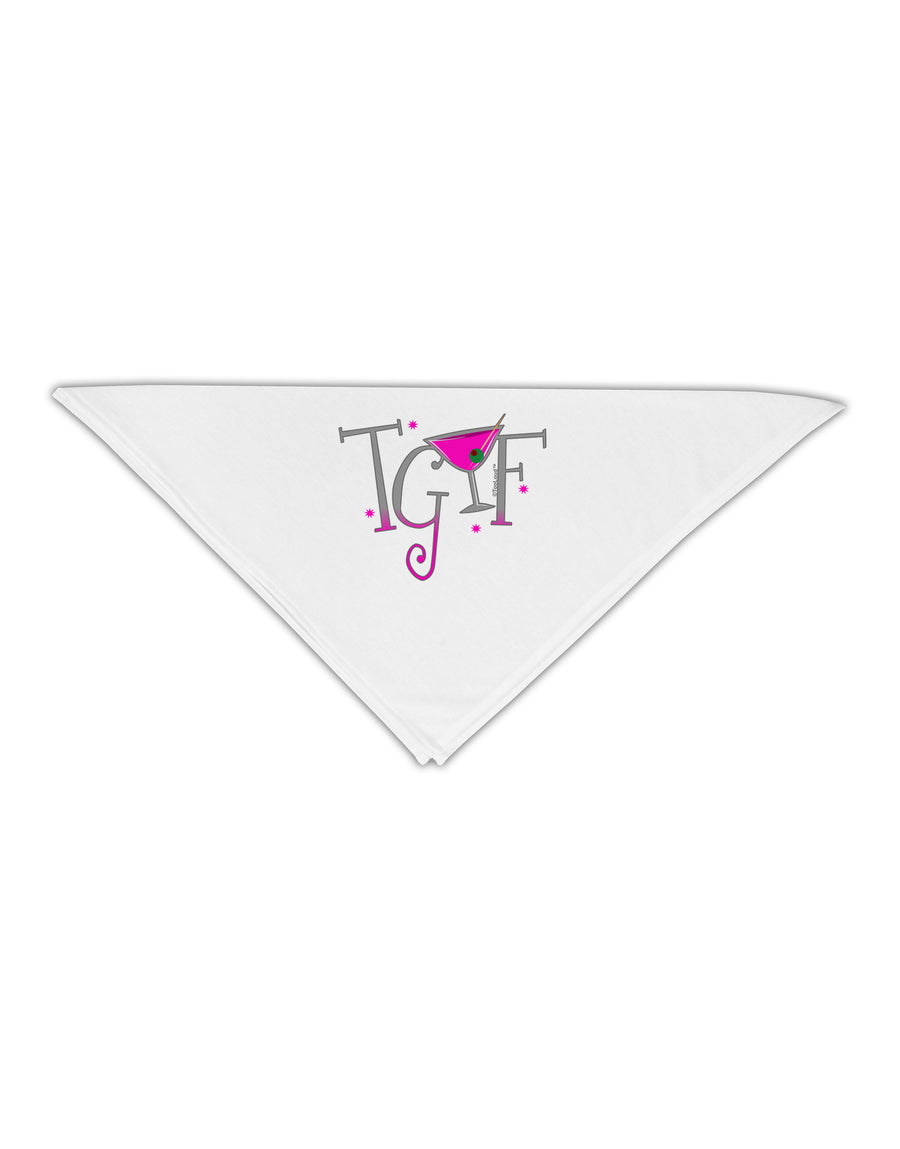 TGIF Martini Adult 19&#x22; Square Bandana-Square Bandanas-TooLoud-White-One-Size-Adult-Davson Sales