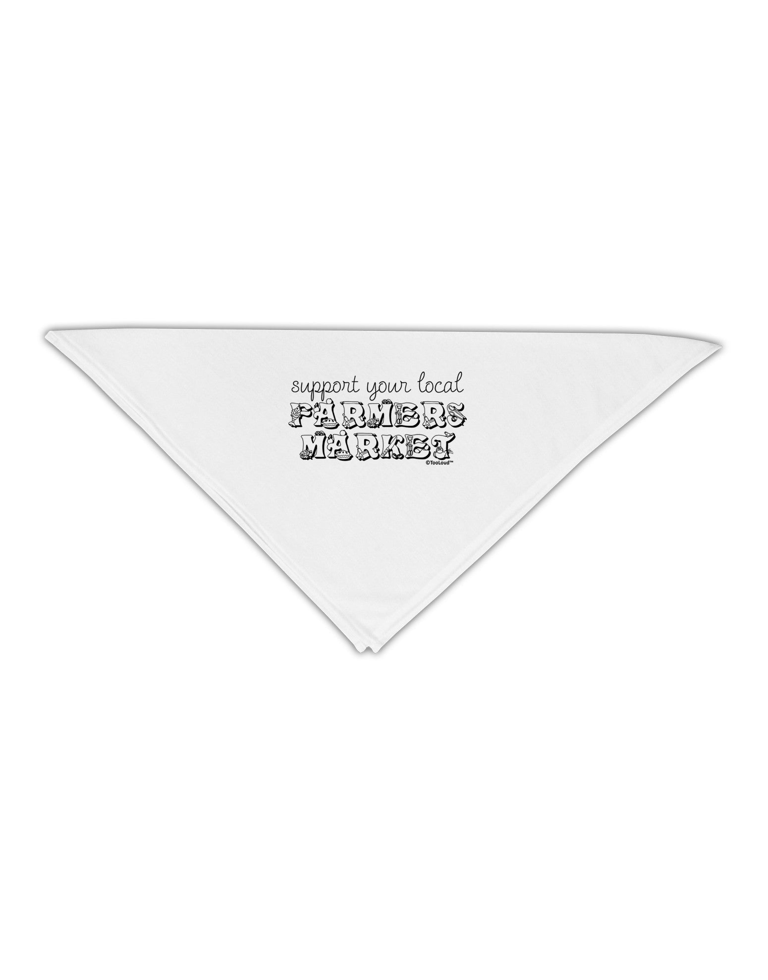 Support Your Local Farmers Market Adult 19" Square Bandana-Square Bandanas-TooLoud-White-One-Size-Adult-Davson Sales