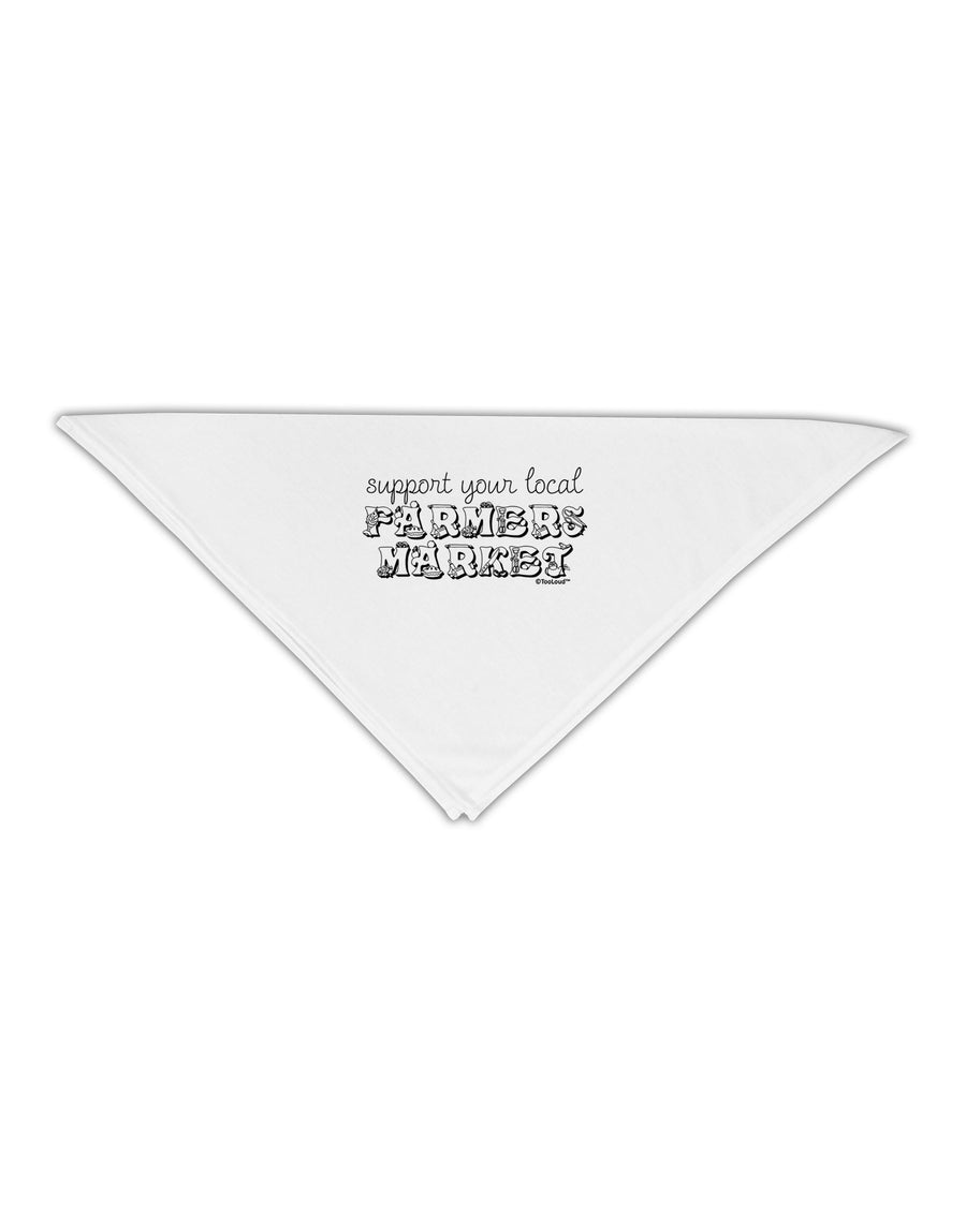 Support Your Local Farmers Market Adult 19&#x22; Square Bandana-Square Bandanas-TooLoud-White-One-Size-Adult-Davson Sales