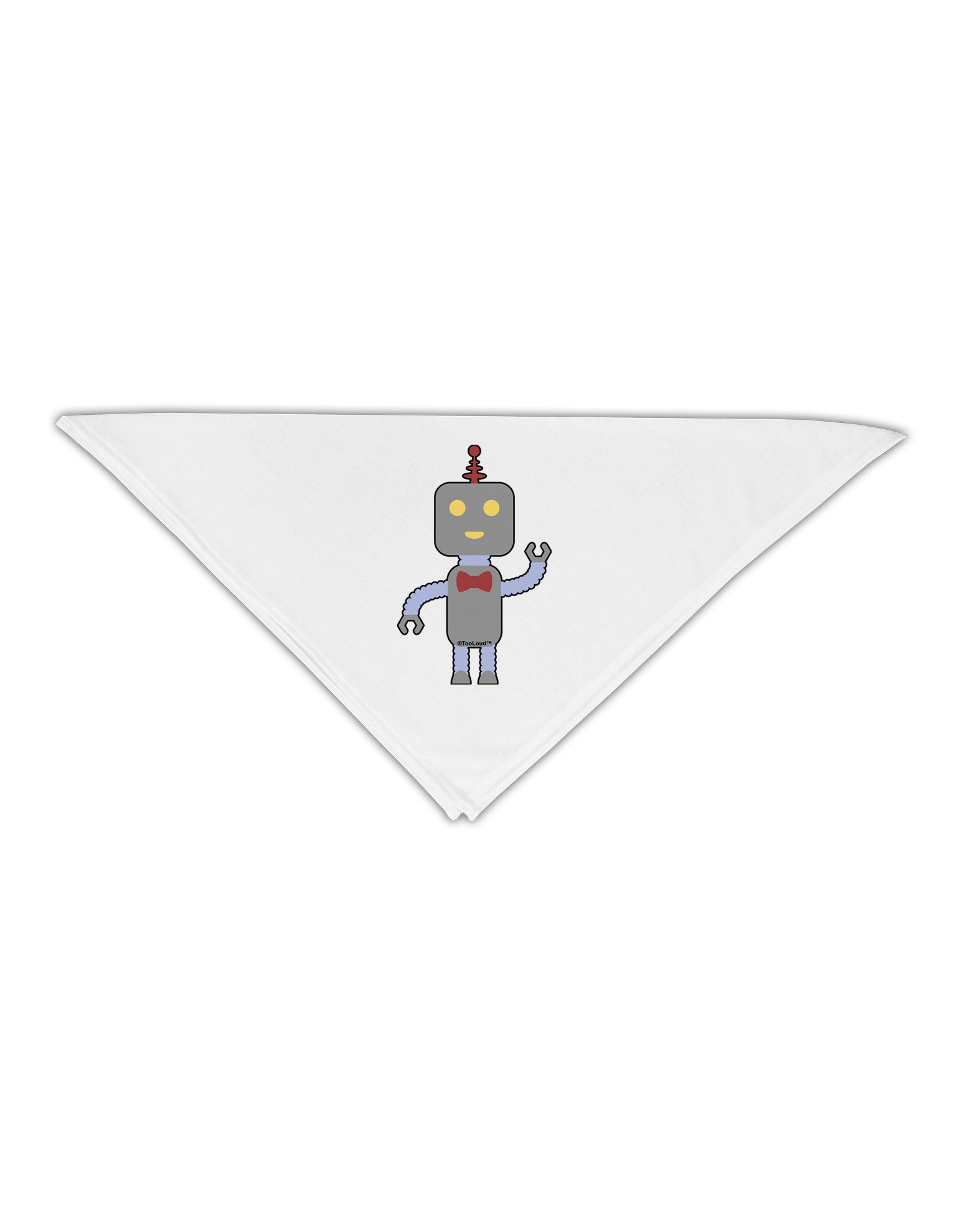 Cute Robot Male Adult 19&#x22; Square Bandana-Square Bandanas-TooLoud-White-One-Size-Adult-Davson Sales