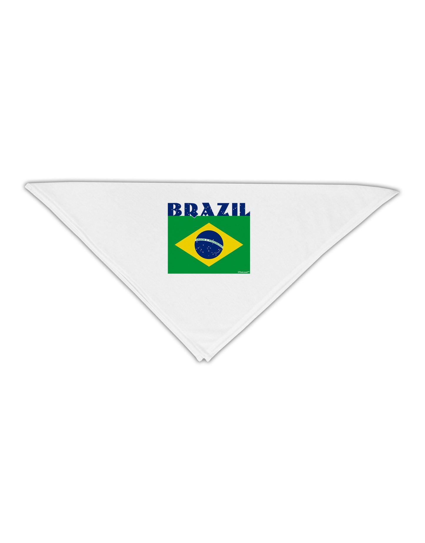 Brazil Flag Adult 19" Square Bandana-Square Bandanas-TooLoud-White-One-Size-Adult-Davson Sales
