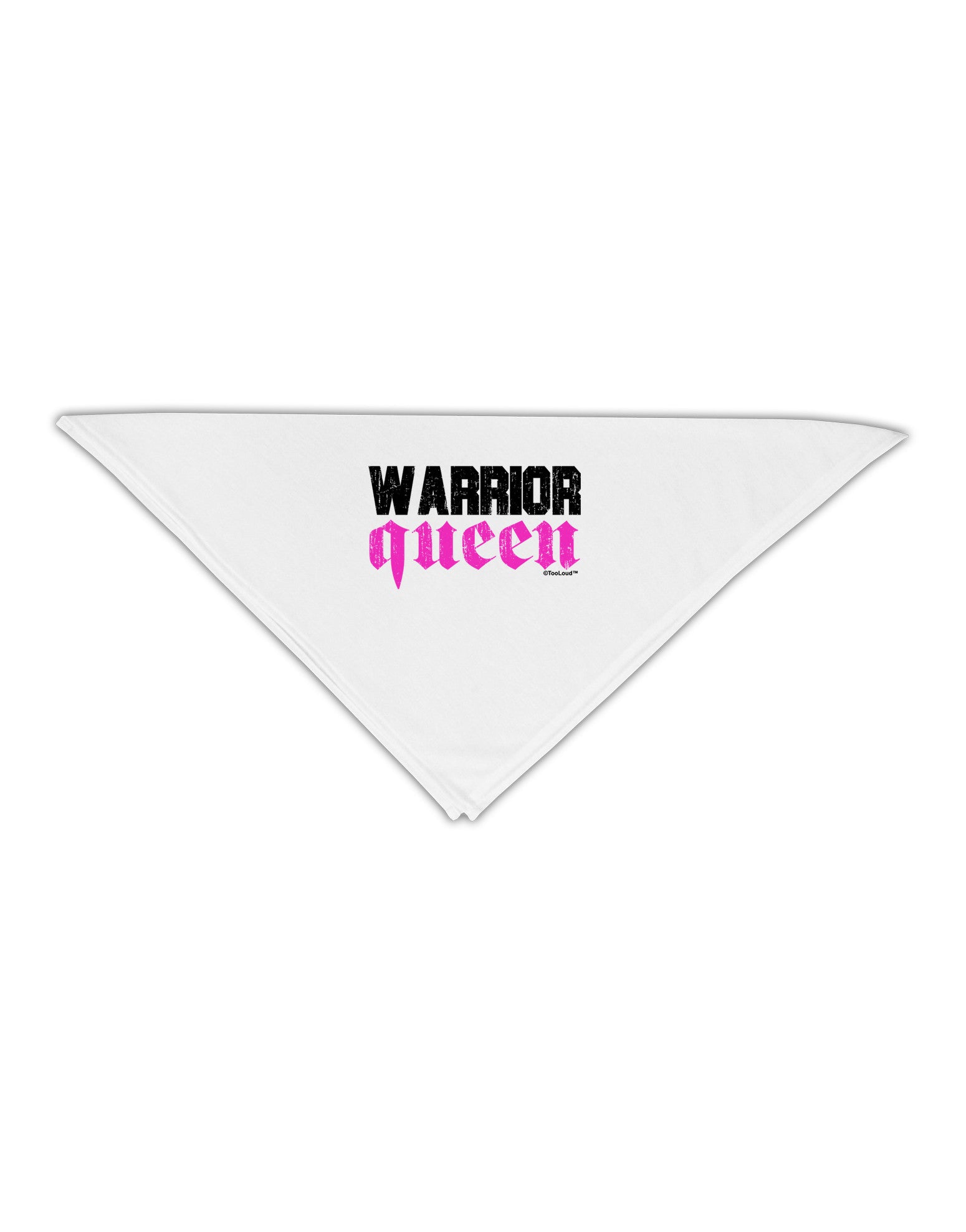 TooLoud Warrior Queen Pink Script Adult 19" Square Bandana-Square Bandanas-TooLoud-White-One-Size-Adult-Davson Sales