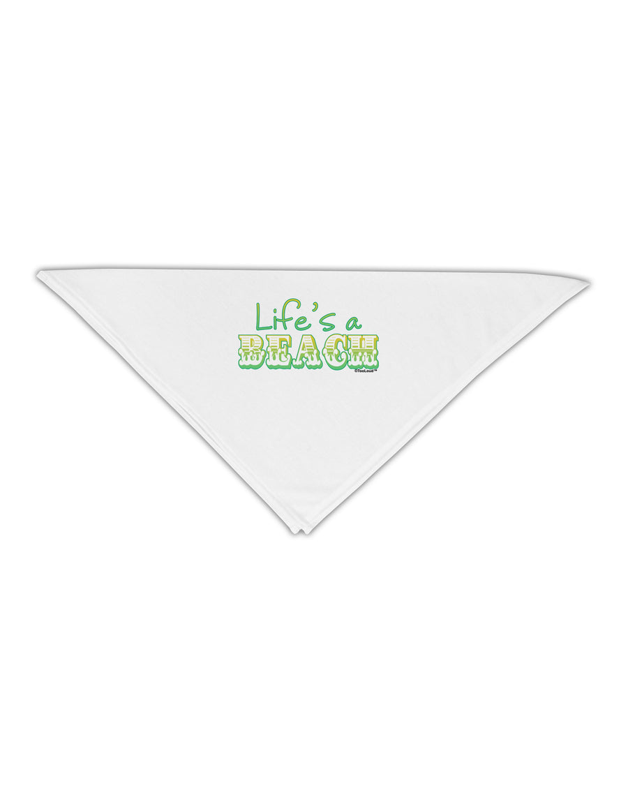 Lifes a Beach Color Adult 19&#x22; Square Bandana by TooLoud-Square Bandanas-TooLoud-White-One-Size-Adult-Davson Sales