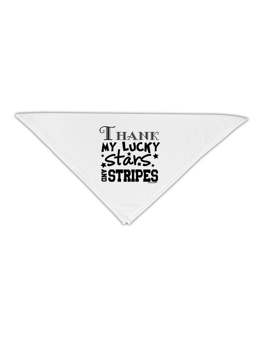 Thank My Lucky Stars and Stripes Adult 19&#x22; Square Bandana by TooLoud-Square Bandanas-TooLoud-White-One-Size-Adult-Davson Sales