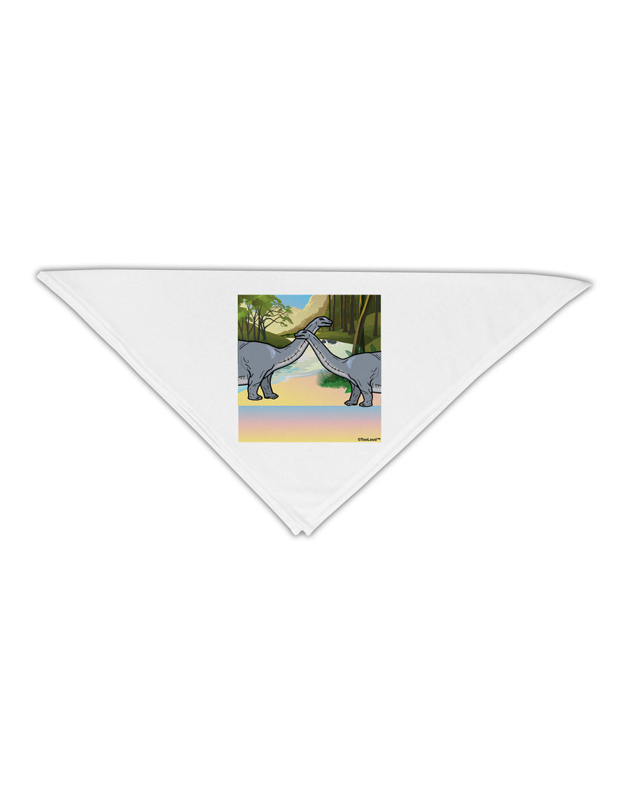 Diplodocus Longus - Without Name Adult 19" Square Bandana-Square Bandanas-TooLoud-White-One-Size-Adult-Davson Sales