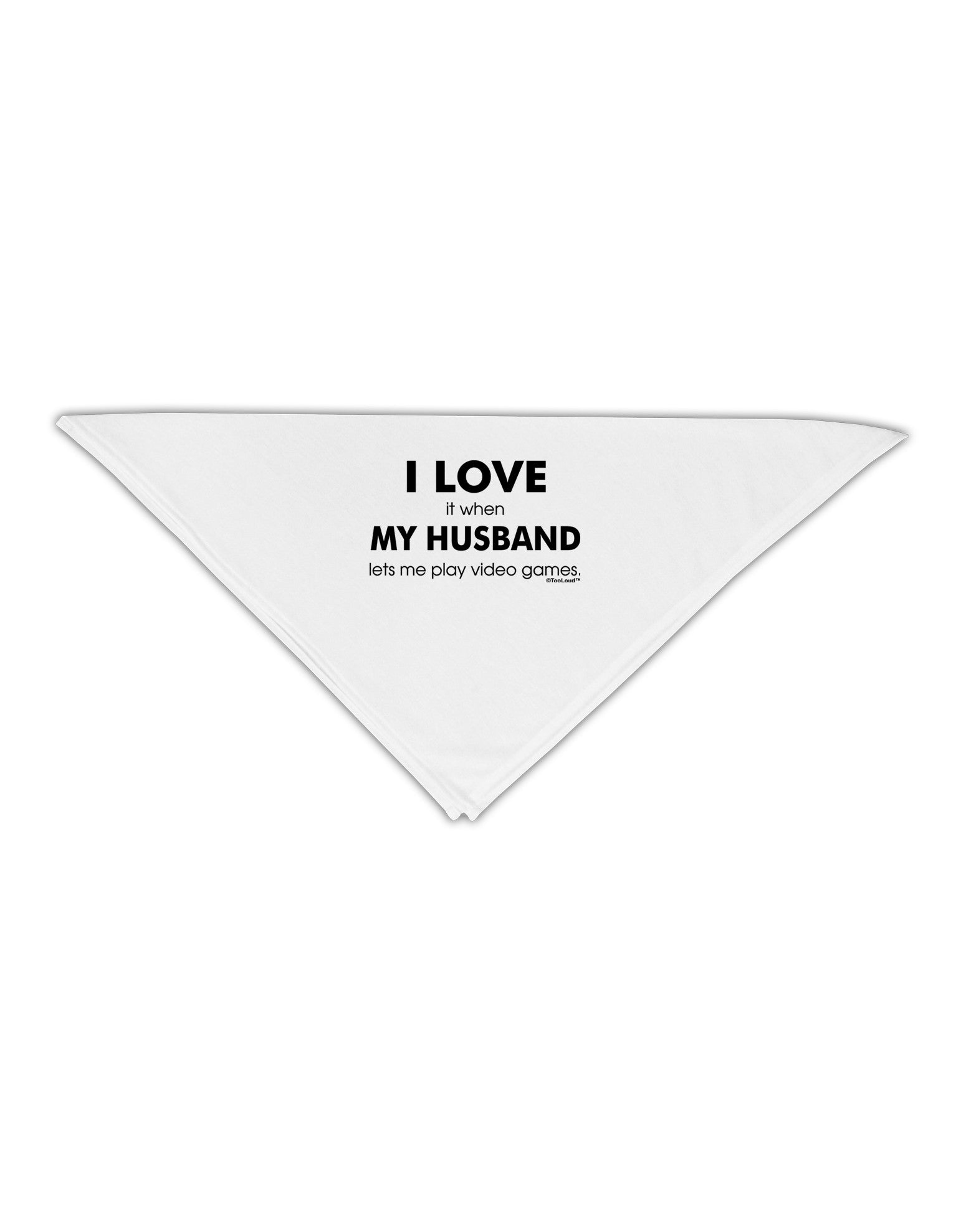 I Love My Husband Videogames Adult 19&#x22; Square Bandana-Square Bandanas-TooLoud-White-One-Size-Adult-Davson Sales