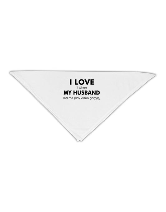 I Love My Husband Videogames Adult 19&#x22; Square Bandana-Square Bandanas-TooLoud-White-One-Size-Adult-Davson Sales