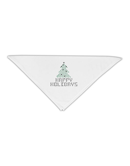 Happy Holidays Sparkles Adult 19&#x22; Square Bandana-Square Bandanas-TooLoud-White-One-Size-Adult-Davson Sales