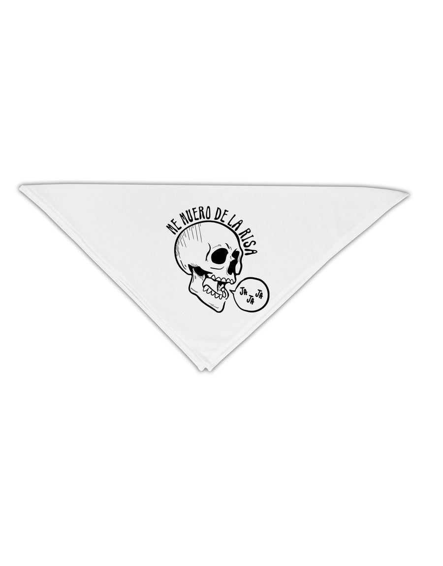 Me Muero De La Risa Skull Adult 19 Inch Square Bandana-Bandanas-TooLoud-White-One-Size-Adult-Davson Sales