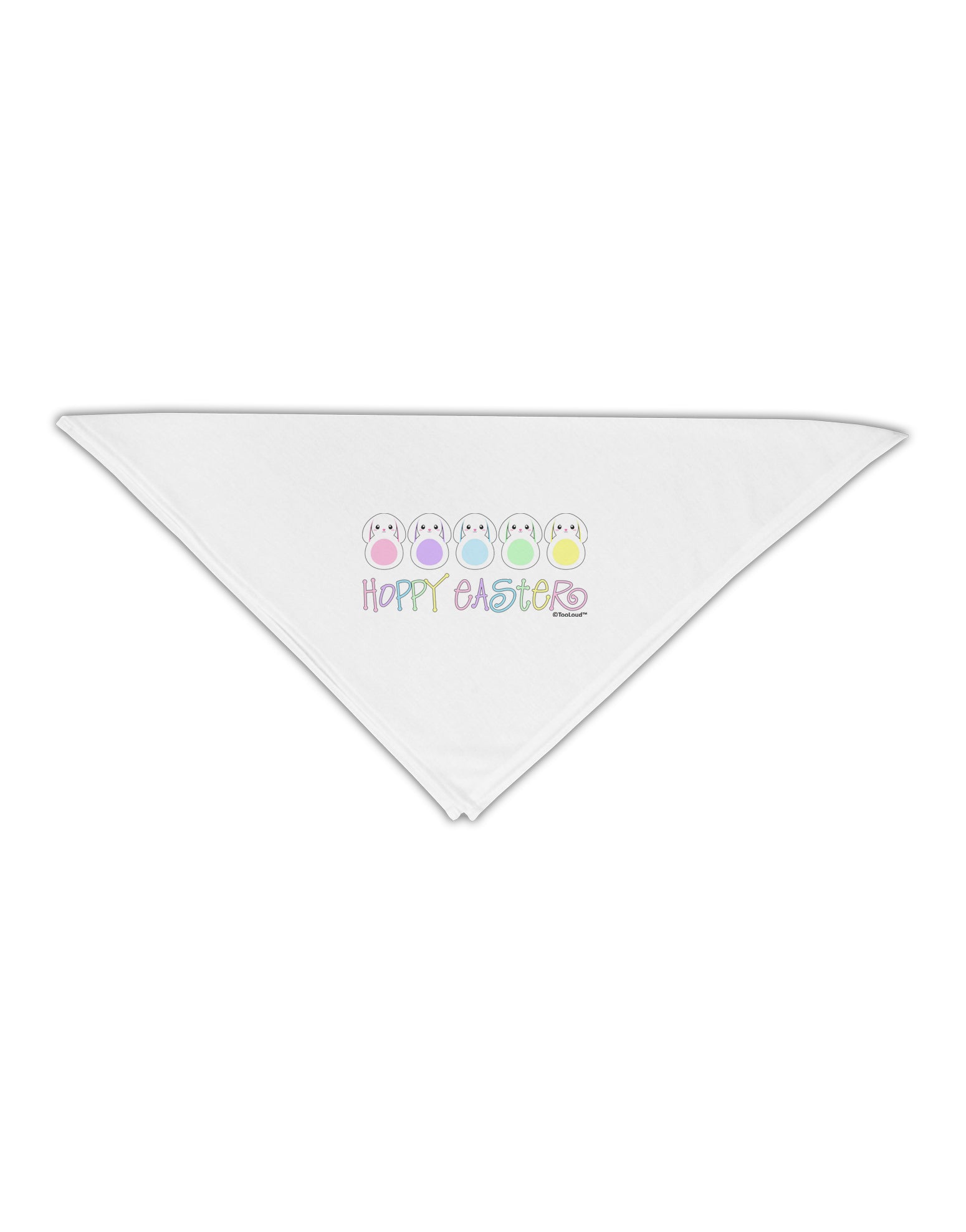 Cute Pastel Bunnies - Hoppy Easter Adult 19&#x22; Square Bandana by TooLoud-Square Bandanas-TooLoud-White-One-Size-Adult-Davson Sales
