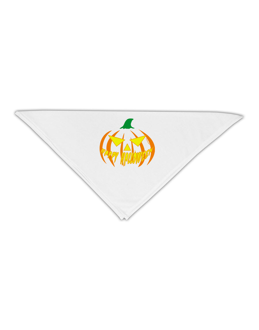 Happy Halloween Jack Yellow Adult 19&#x22; Square Bandana-Square Bandanas-TooLoud-White-One-Size-Adult-Davson Sales