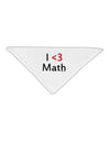 I Heart Math Adult 19&#x22; Square Bandana by TooLoud