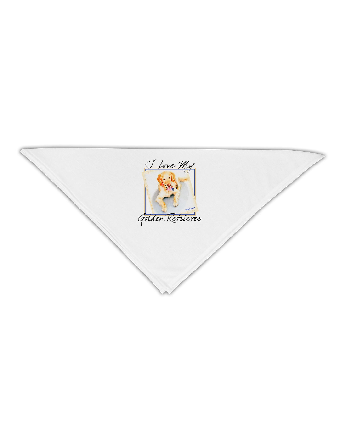 I Love My Golden Retriever Adult 19&#x22; Square Bandana-Square Bandanas-TooLoud-White-One-Size-Adult-Davson Sales
