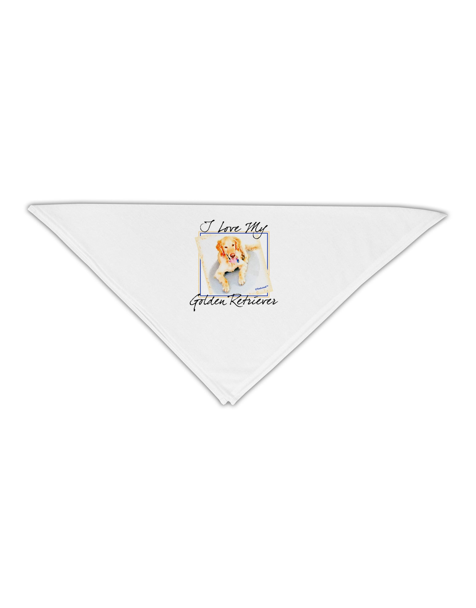 I Love My Golden Retriever Adult 19&#x22; Square Bandana-Square Bandanas-TooLoud-White-One-Size-Adult-Davson Sales