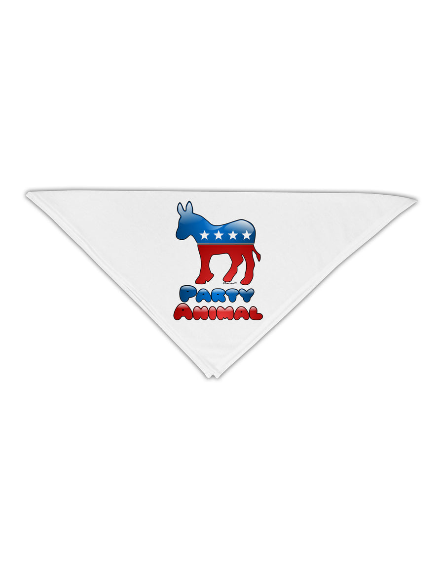 Democrat Party Animal Adult 19" Square Bandana-Square Bandanas-TooLoud-White-One-Size-Adult-Davson Sales