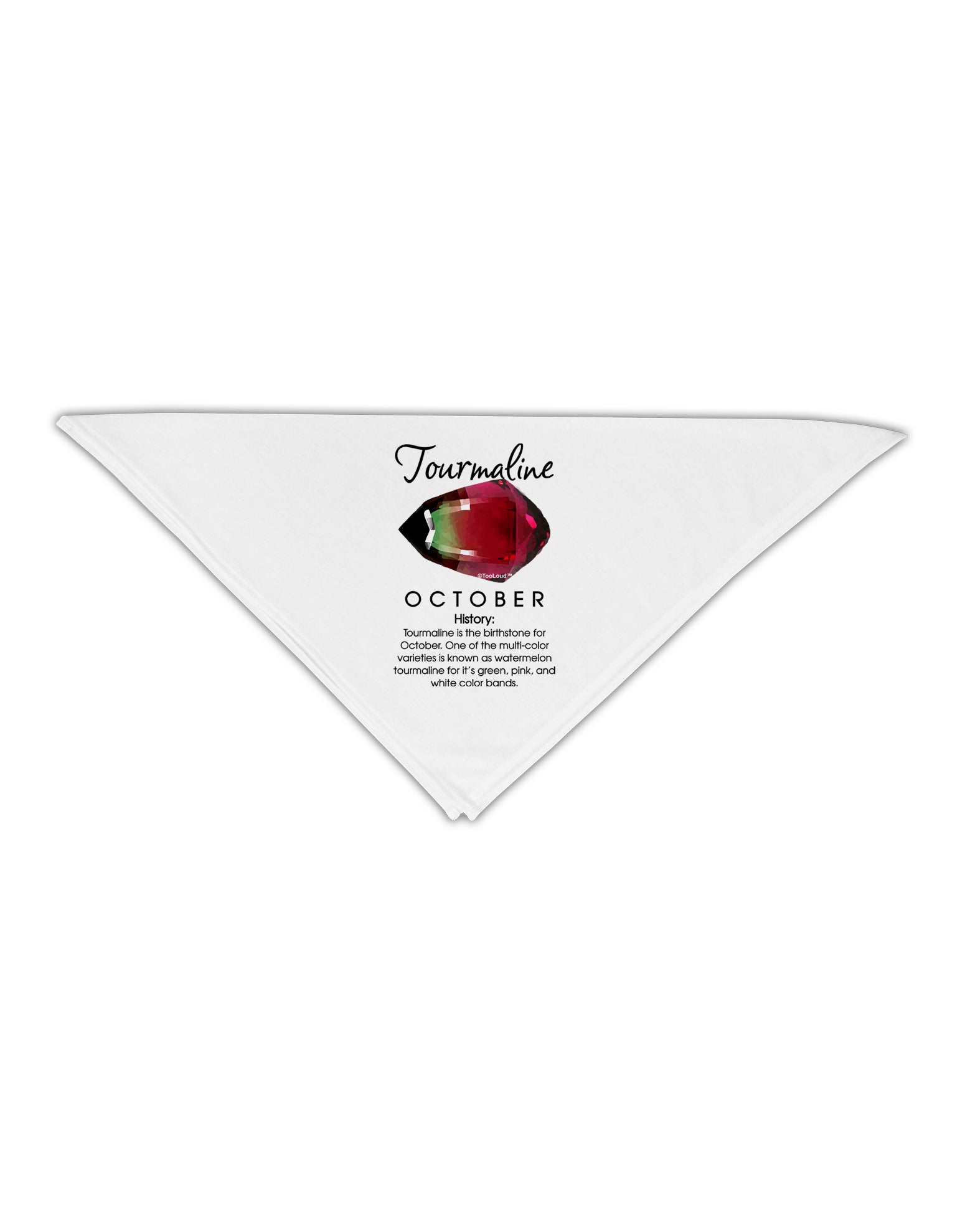 Birthstone Tourmaline Adult 19&#x22; Square Bandana by TooLoud-Square Bandanas-TooLoud-White-One-Size-Adult-Davson Sales
