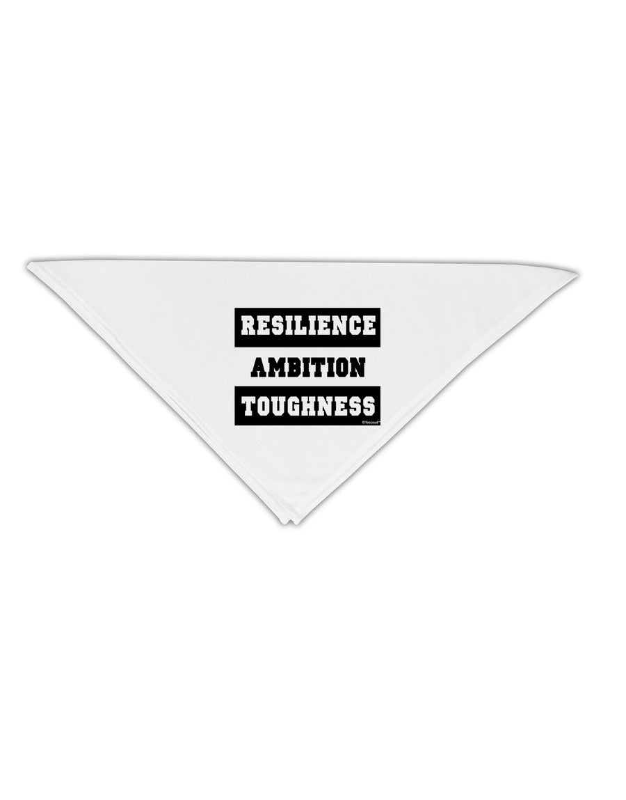 RESILIENCE AMBITION TOUGHNESS Adult 19 Inch Square Bandana-Bandanas-TooLoud-White-One-Size-Adult-Davson Sales