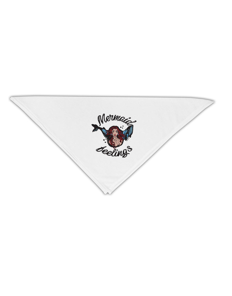 TooLoud Mermaid Feelings Adult 19 Inch Square Bandana-Bandanas-TooLoud-White-One-Size-Adult-Davson Sales