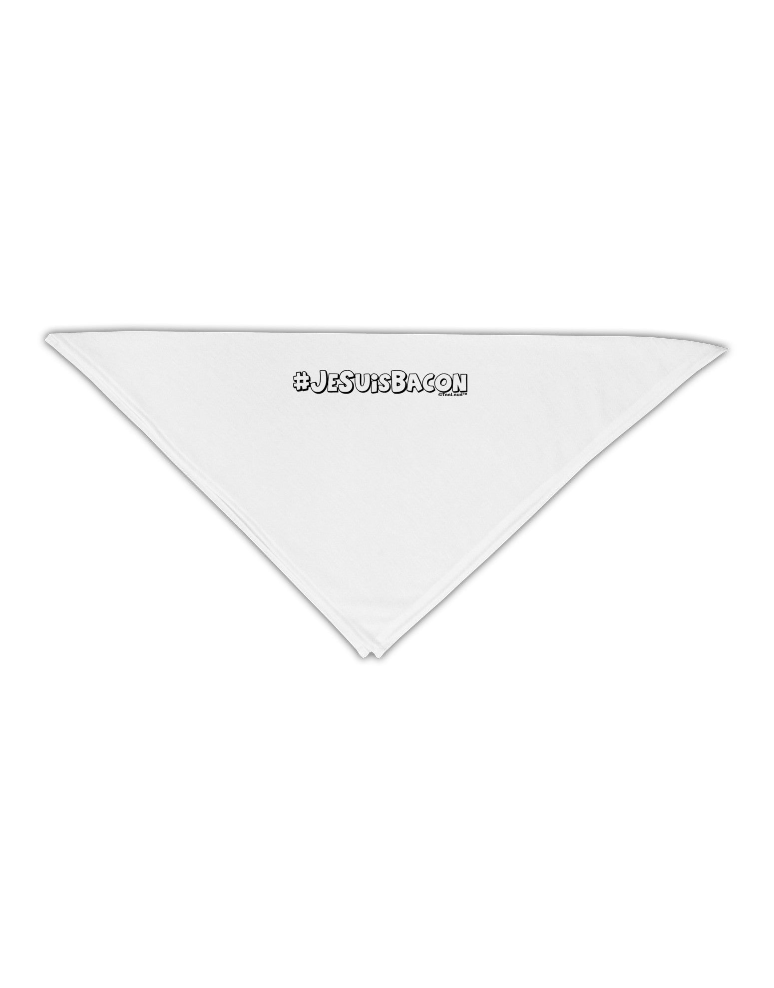 Hashtag JeSuisBacon Deco Adult 19&#x22; Square Bandana-Square Bandanas-TooLoud-White-One-Size-Adult-Davson Sales
