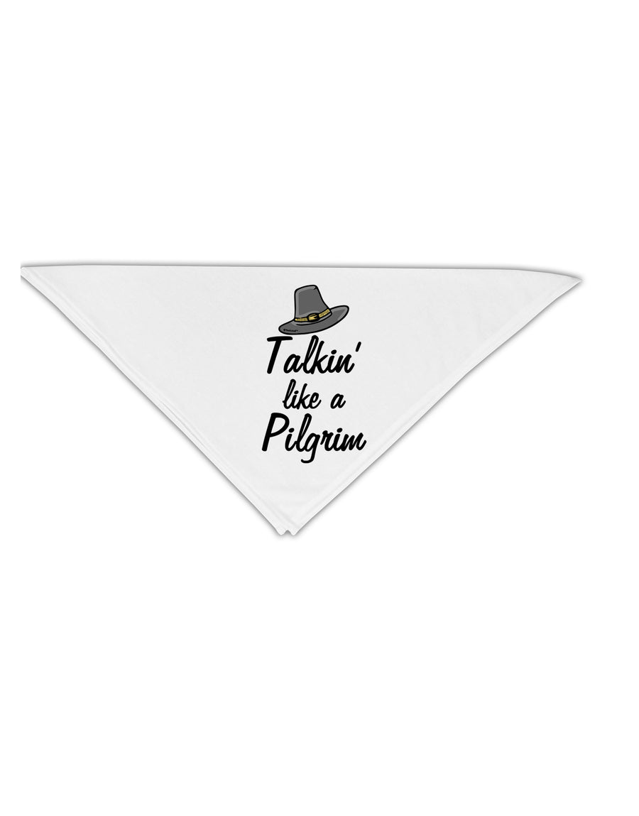 Talkin Like a Pilgrim Adult 19 Inch Square Bandana-Bandanas-TooLoud-White-One-Size-Adult-Davson Sales