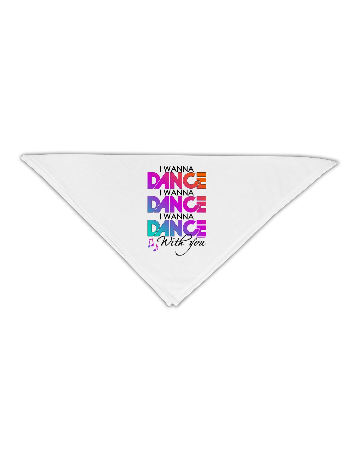 I Wanna Dance With You Adult 19&#x22; Square Bandana-Square Bandanas-TooLoud-White-One-Size-Adult-Davson Sales
