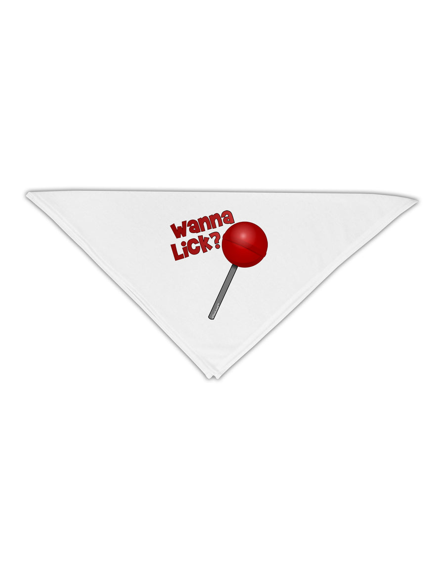 TooLoud Wanna Lick Lollipop Adult 19&#x22; Square Bandana-Square Bandanas-TooLoud-White-One-Size-Adult-Davson Sales