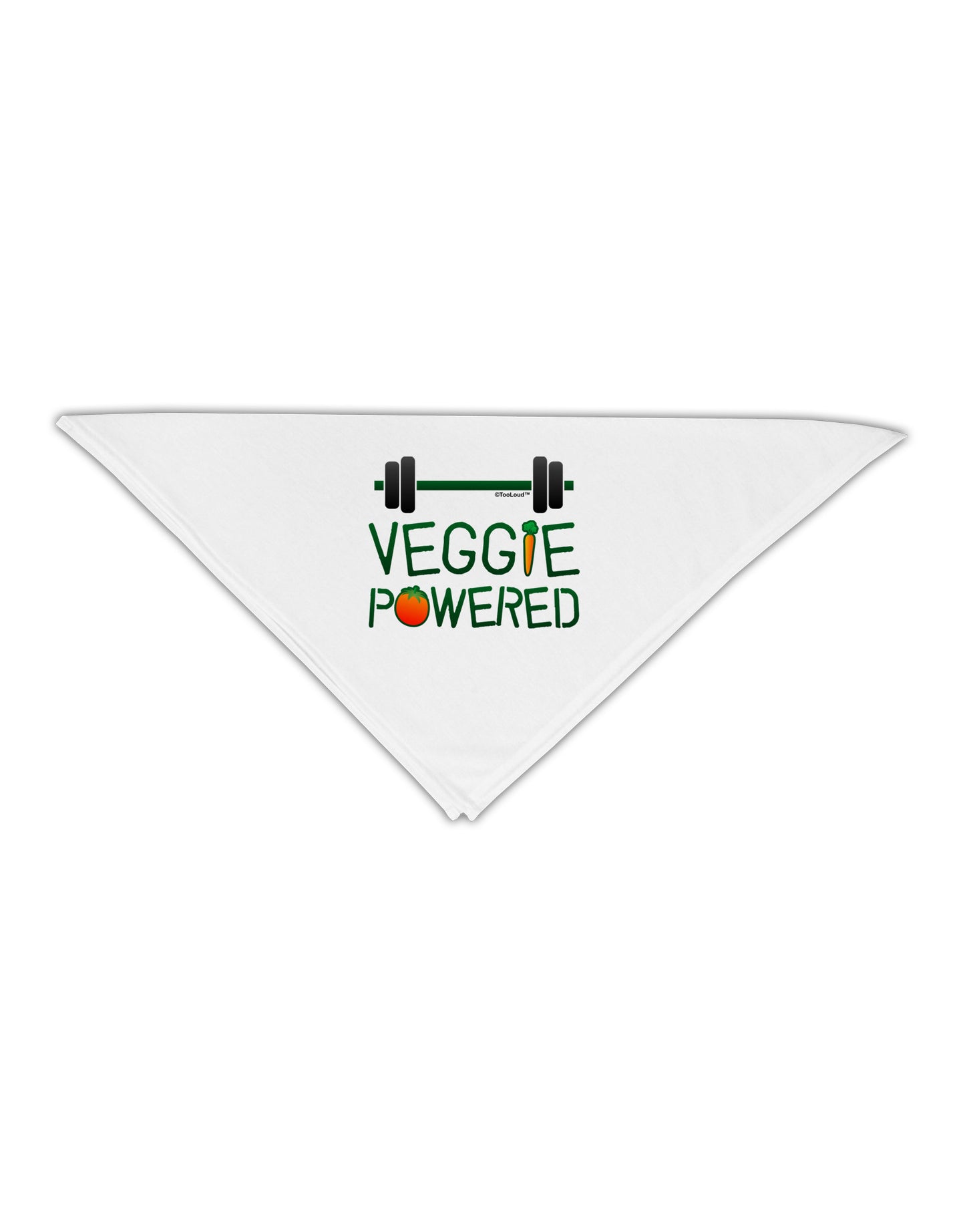 TooLoud Veggie Powered Adult 19" Square Bandana-Square Bandanas-TooLoud-White-One-Size-Adult-Davson Sales