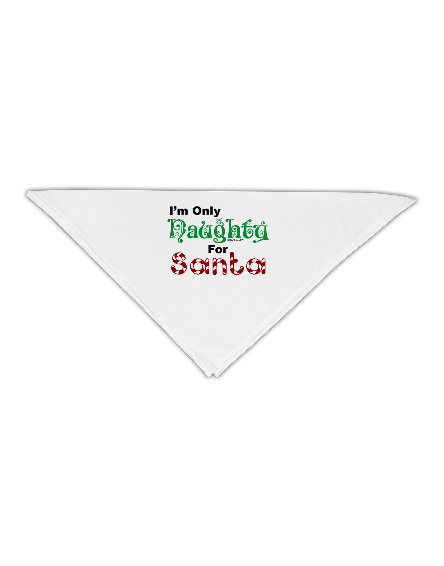 Naughty For Santa Adult 19&#x22; Square Bandana-Square Bandanas-TooLoud-White-One-Size-Adult-Davson Sales