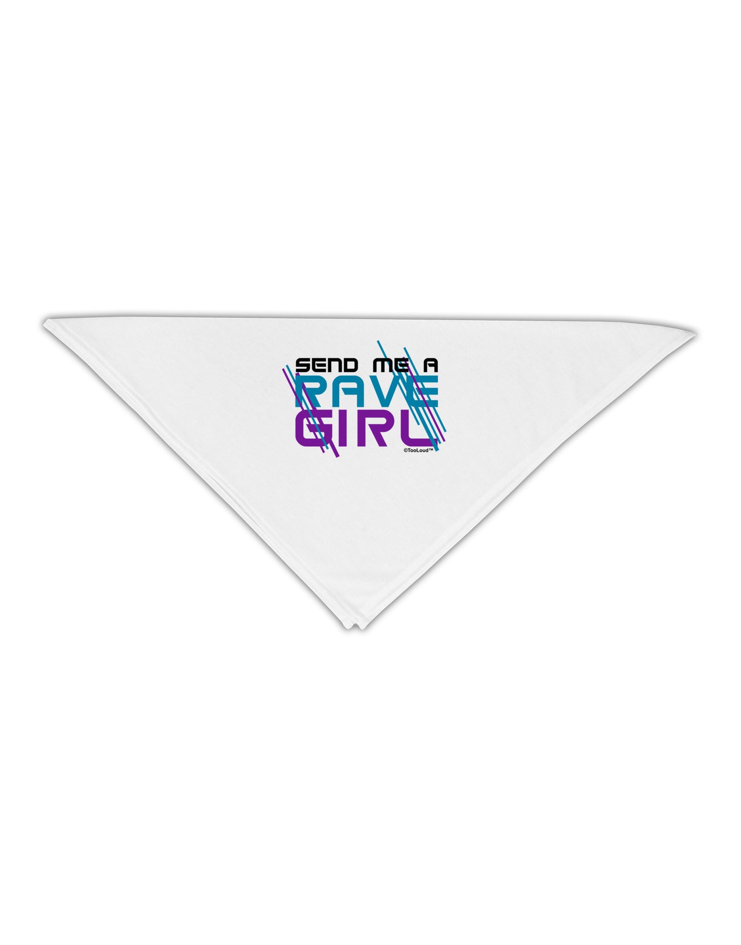Send Me A Rave Girl Adult 19" Square Bandana-Square Bandanas-TooLoud-White-One-Size-Adult-Davson Sales