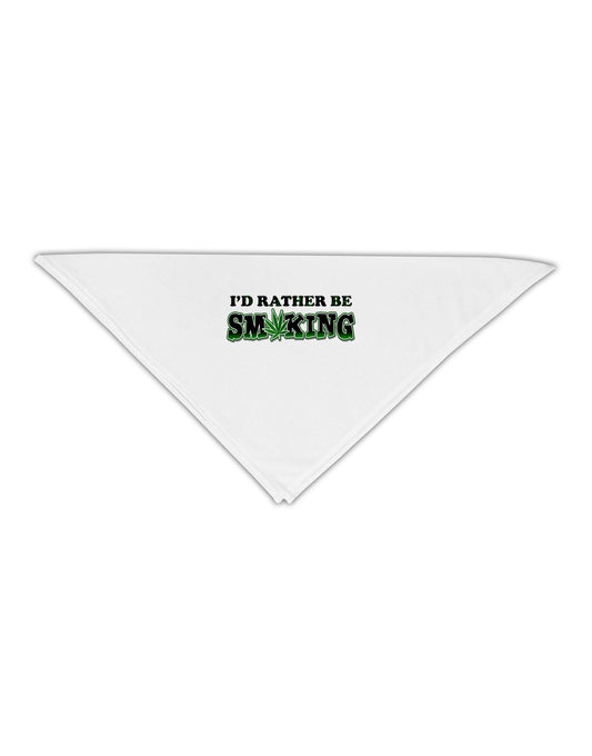 I'd Rather Be Smoking Adult 19&#x22; Square Bandana-Square Bandanas-TooLoud-White-One-Size-Adult-Davson Sales