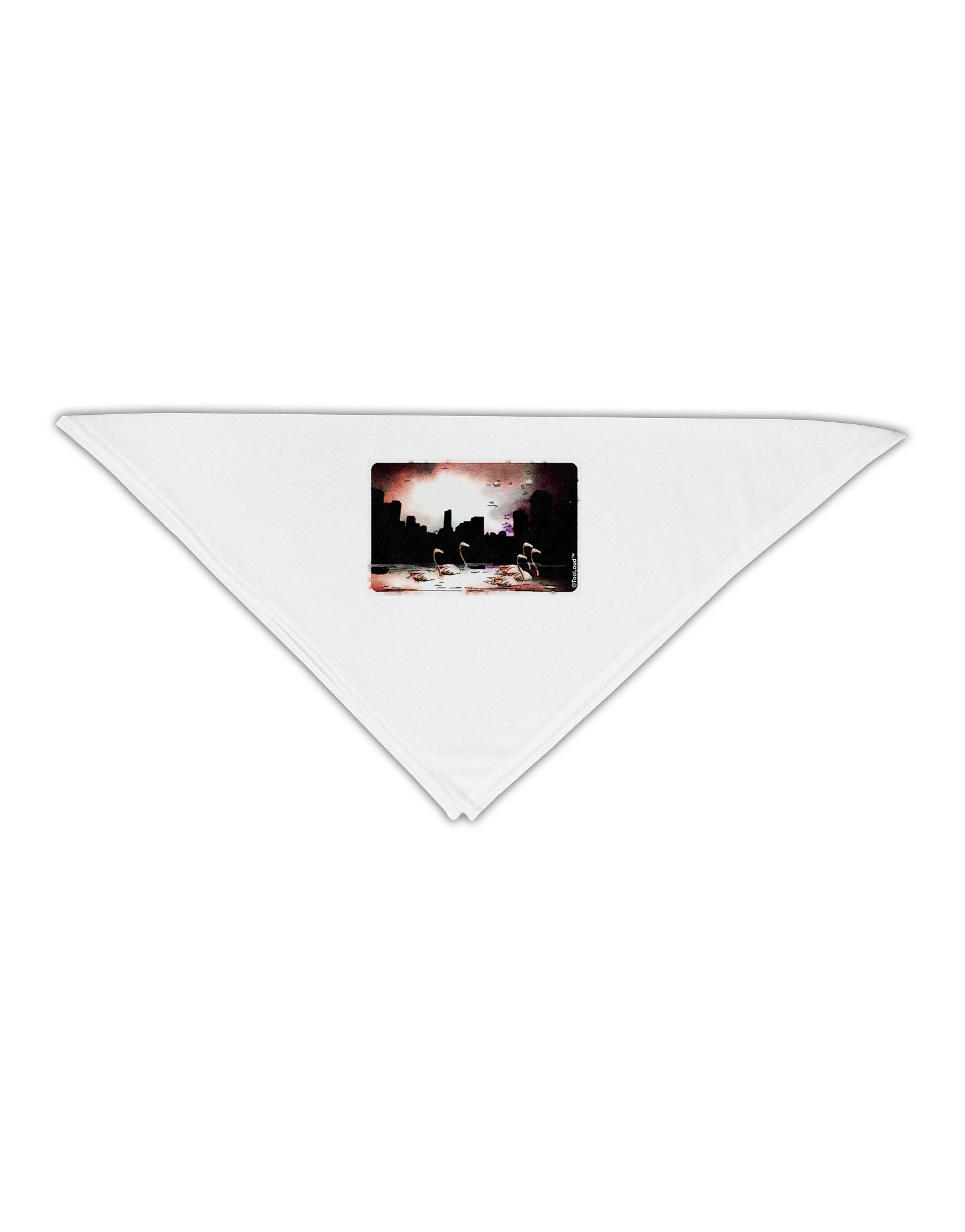 Nighttime Flamingos Adult 19" Square Bandana-Square Bandanas-TooLoud-White-One-Size-Adult-Davson Sales
