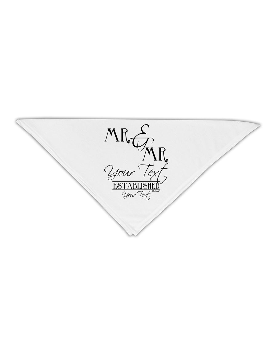 Personalized Mr and Mr -Name- Established -Date- Design Adult 19&#x22; Square Bandana-Square Bandanas-TooLoud-White-One-Size-Adult-Davson Sales