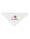 I Heart My Daughter - Autism Awareness Adult 19&#x22; Square Bandana by TooLoud-Square Bandanas-TooLoud-White-One-Size-Adult-Davson Sales