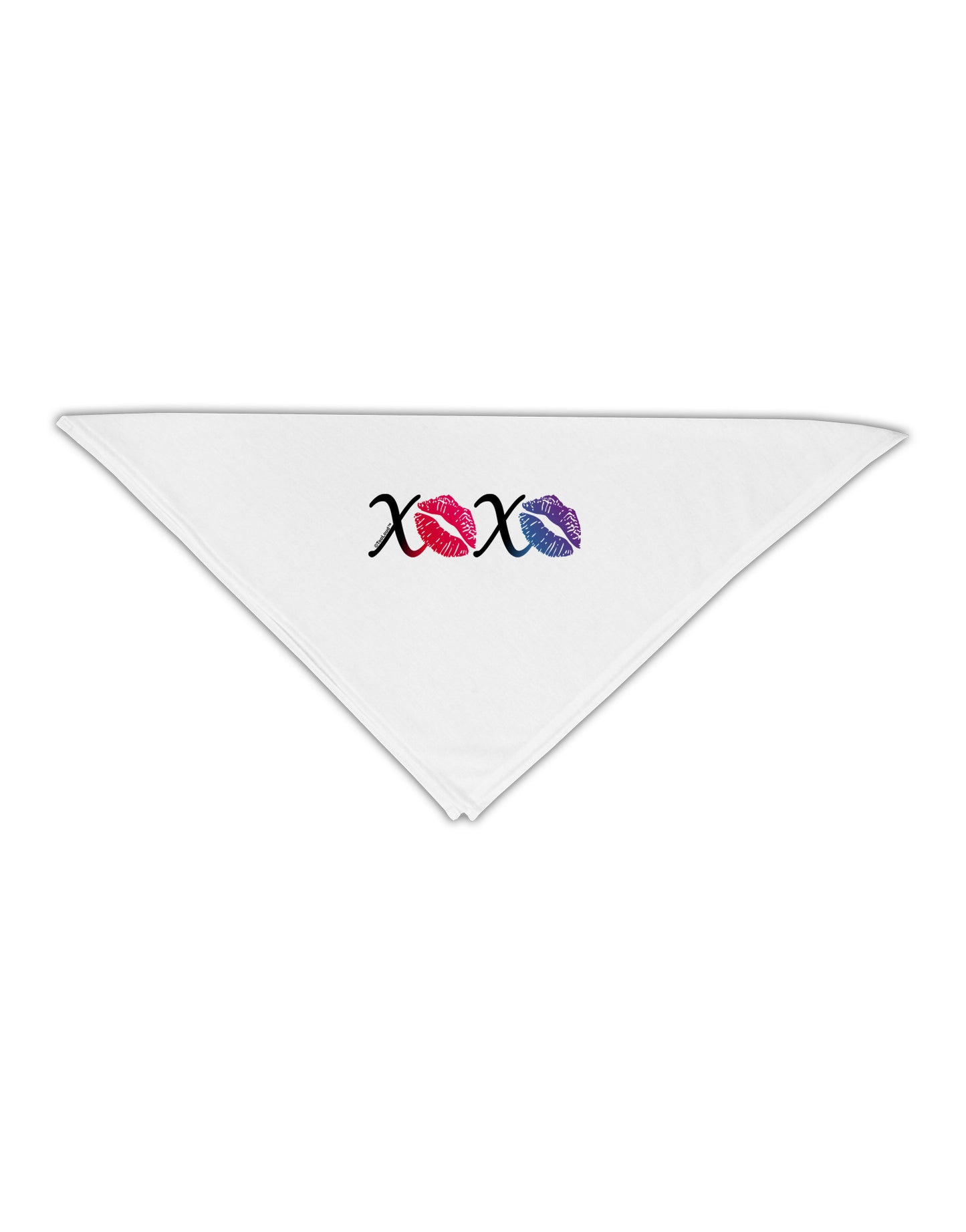 TooLoud XOXO Kisses Adult 19" Square Bandana-Square Bandanas-TooLoud-White-One-Size-Adult-Davson Sales