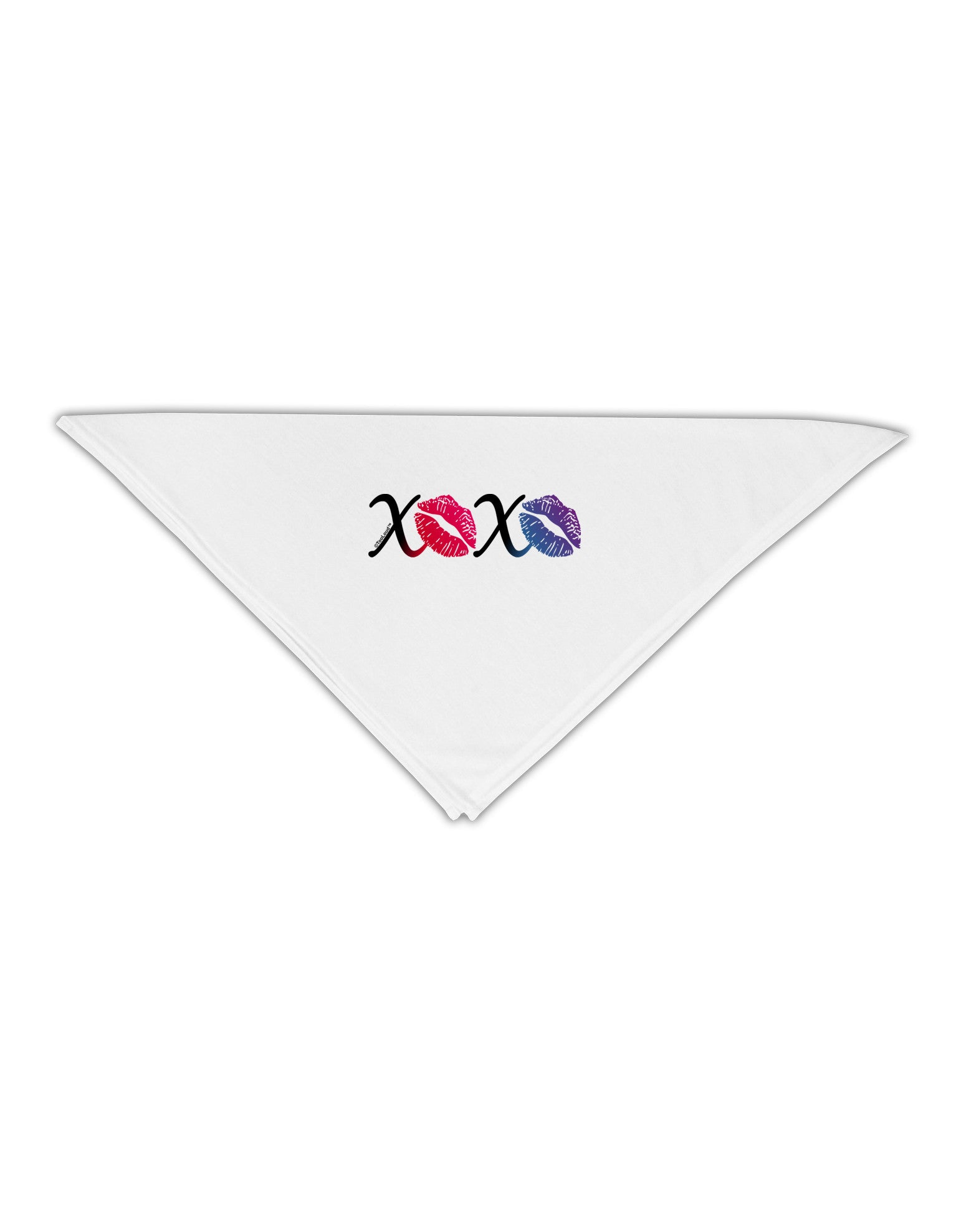 TooLoud XOXO Kisses Adult 19" Square Bandana-Square Bandanas-TooLoud-White-One-Size-Adult-Davson Sales