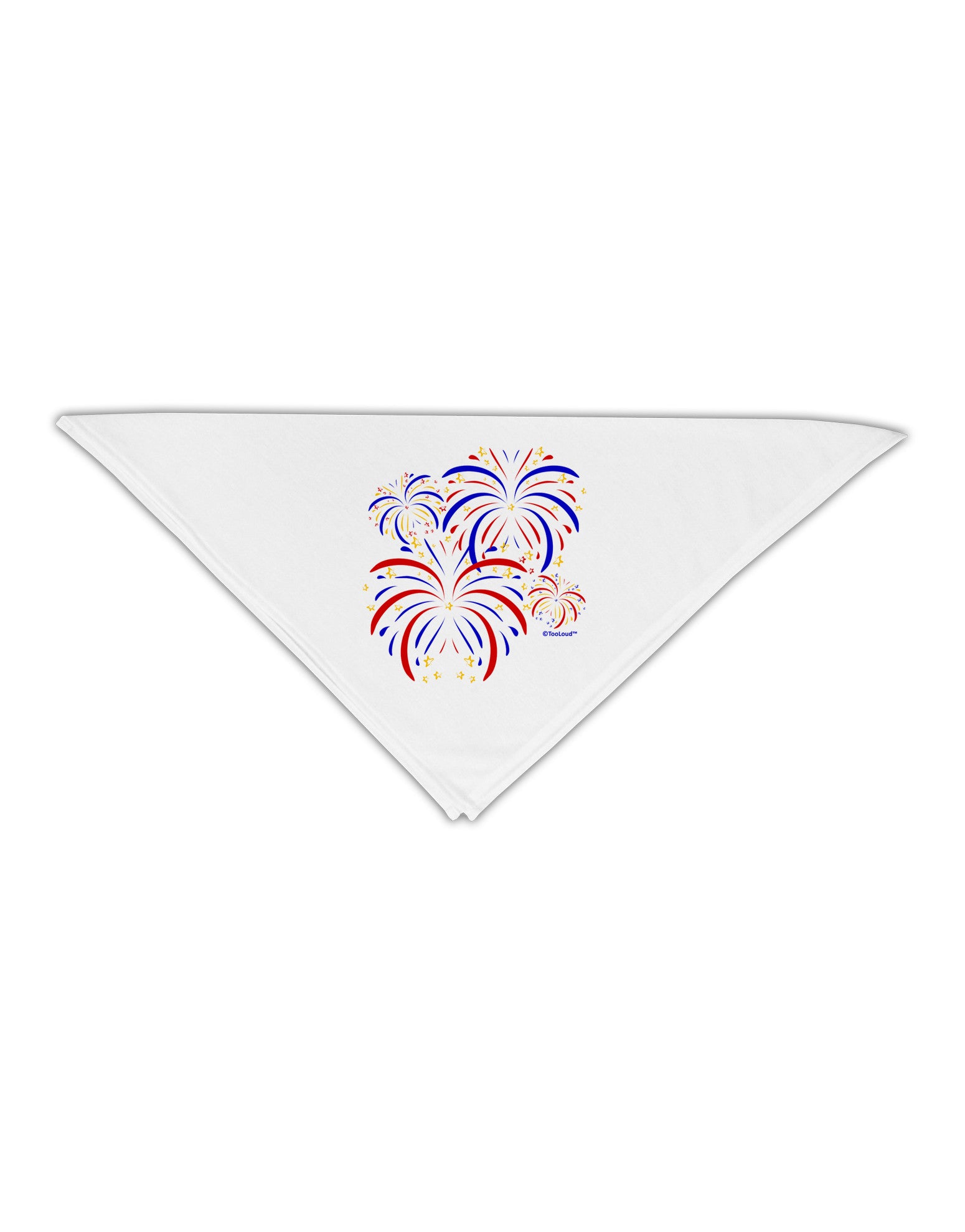 Patriotic Fireworks with Bursting Stars Adult 19" Square Bandana by TooLoud-Square Bandanas-TooLoud-White-One-Size-Adult-Davson Sales