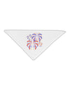 Patriotic Fireworks with Bursting Stars Adult 19&#x22; Square Bandana by TooLoud-Square Bandanas-TooLoud-White-One-Size-Adult-Davson Sales