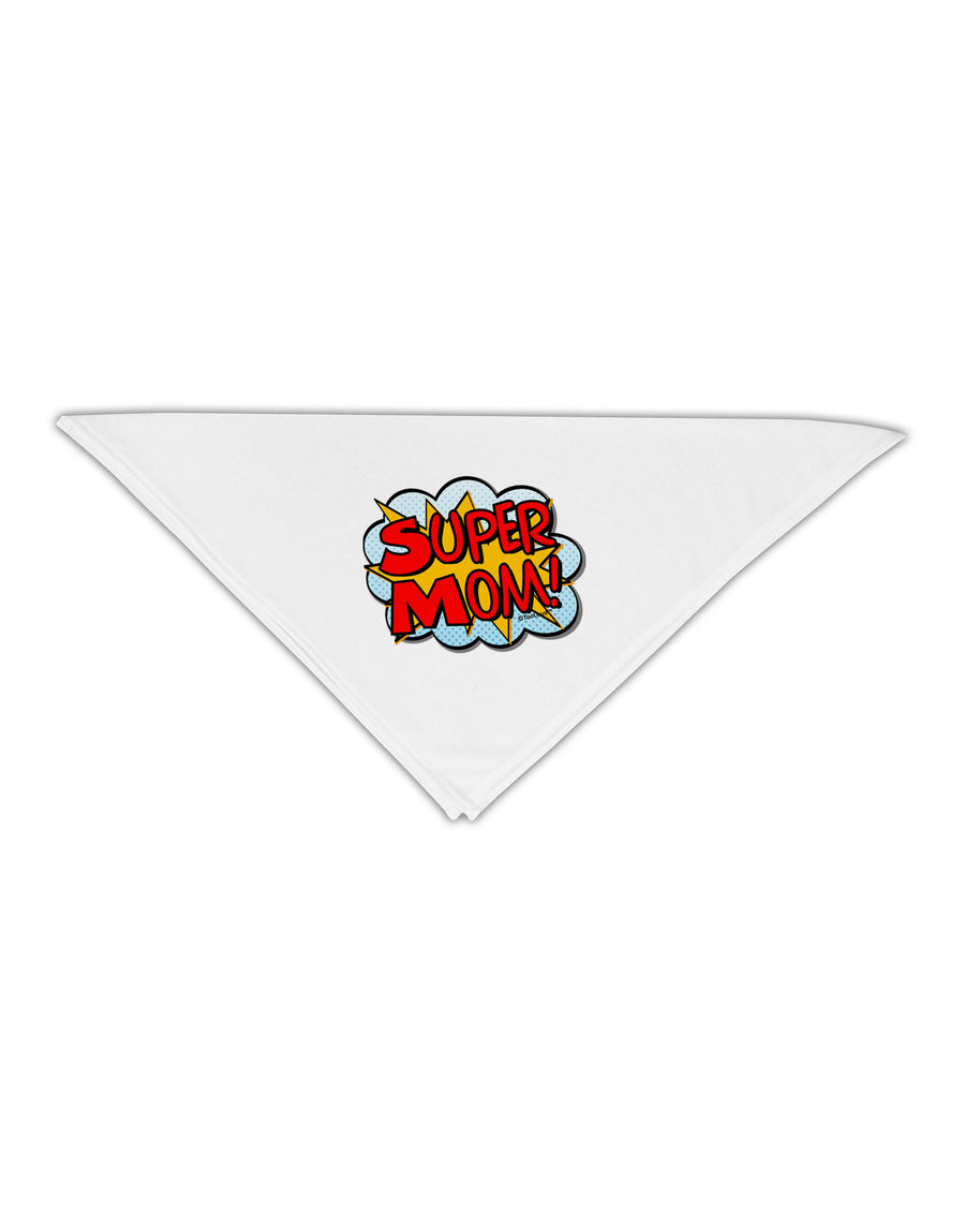 Super Mom - Superhero Comic Style Adult 19&#x22; Square Bandana-Square Bandanas-TooLoud-White-One-Size-Adult-Davson Sales