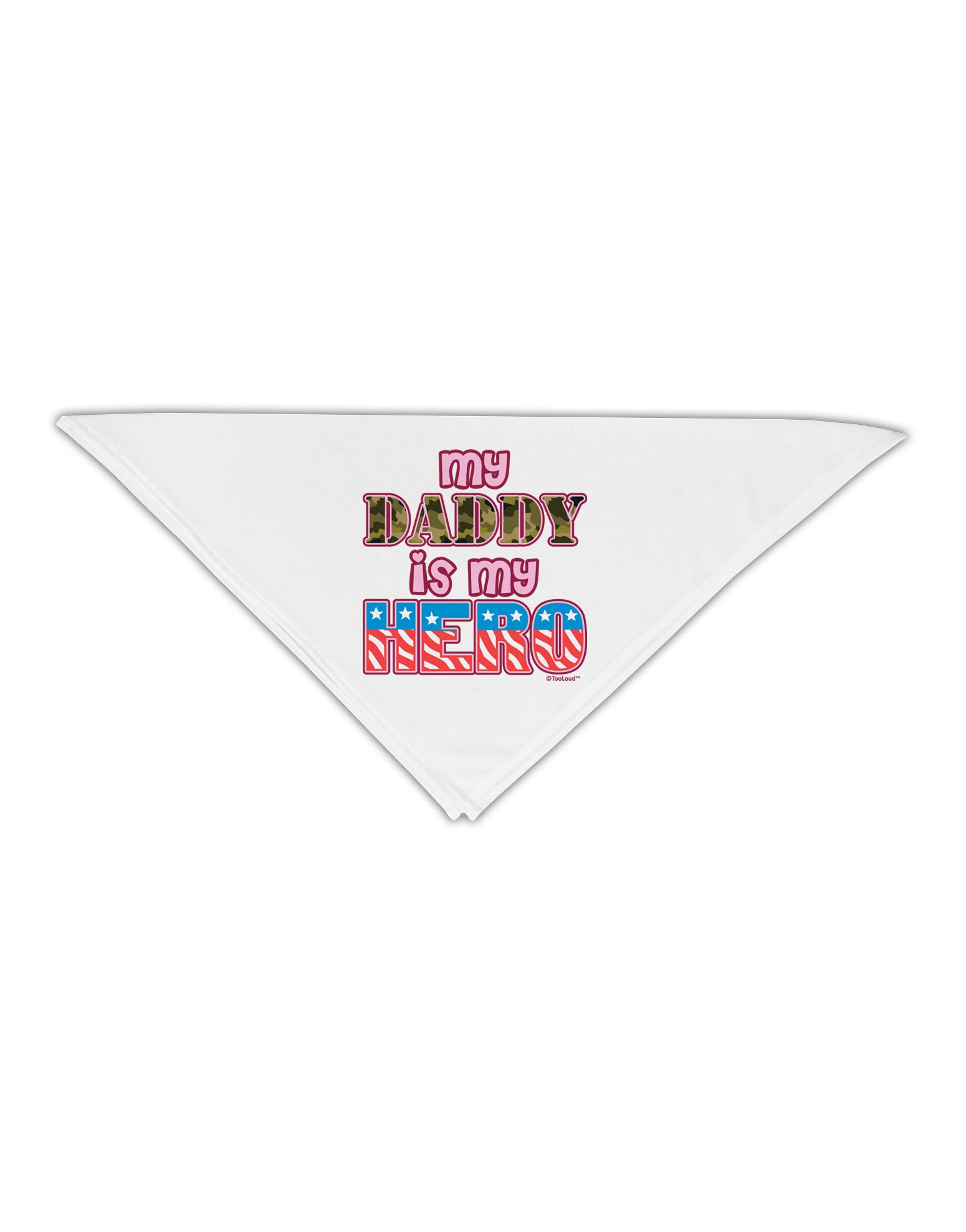 My Daddy is My Hero - Armed Forces - Pink Adult 19" Square Bandana by TooLoud-Square Bandanas-TooLoud-White-One-Size-Adult-Davson Sales